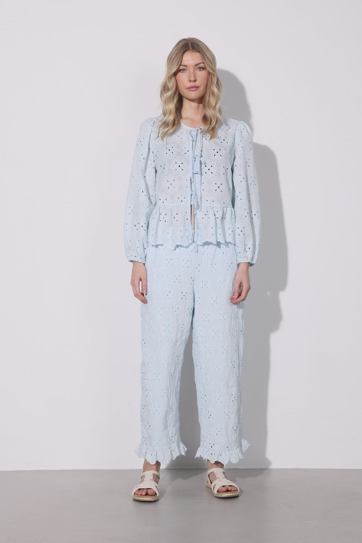 HUNKØN Vanya Trousers Trousers Light Blue
