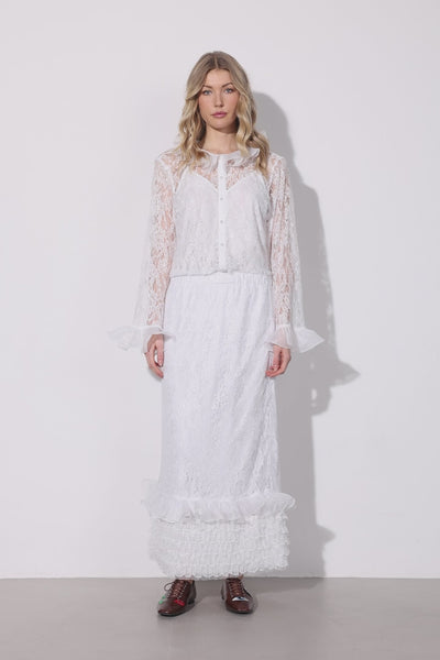 HUNKØN Rosanne skirt Skirts White