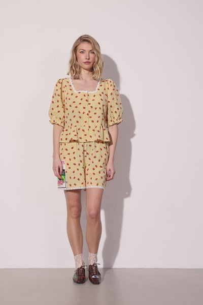 HUNKØN Ruth Blouse Shirts Yellow