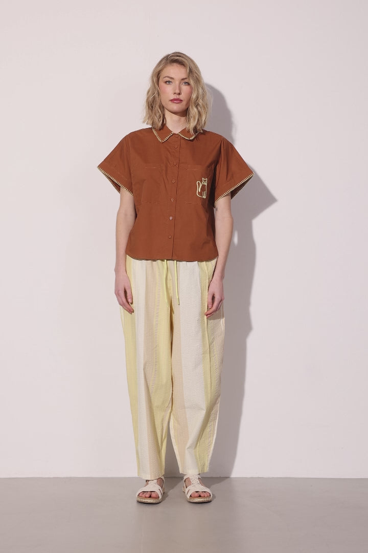 HUNKØN Oda Shirt Shirts Brown