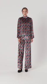 HUNKØN Iza Velour Blouse Blouses Flowerbomb Art Print