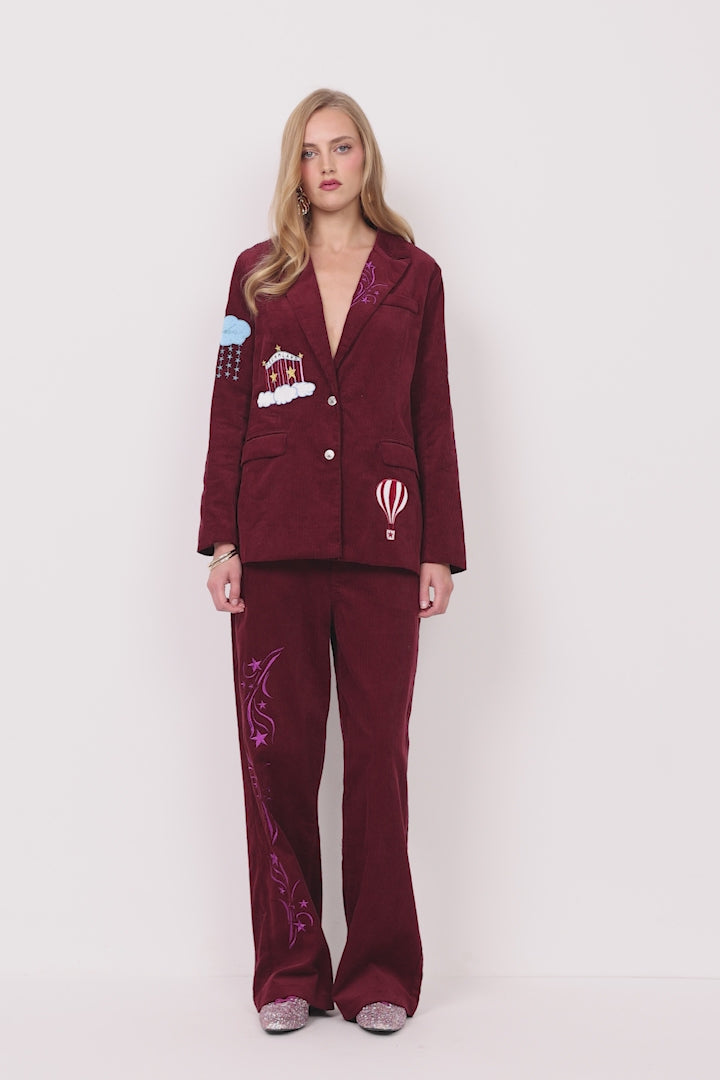 HUNKØN Nadine Blazer Jackets Burgundy