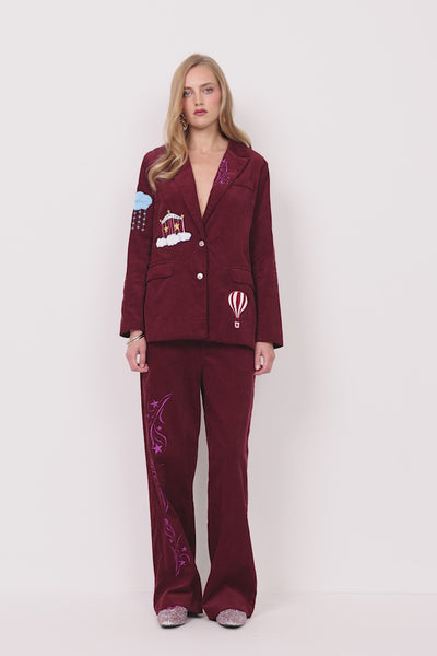 HUNKØN Nadine Blazer Jackets Burgundy