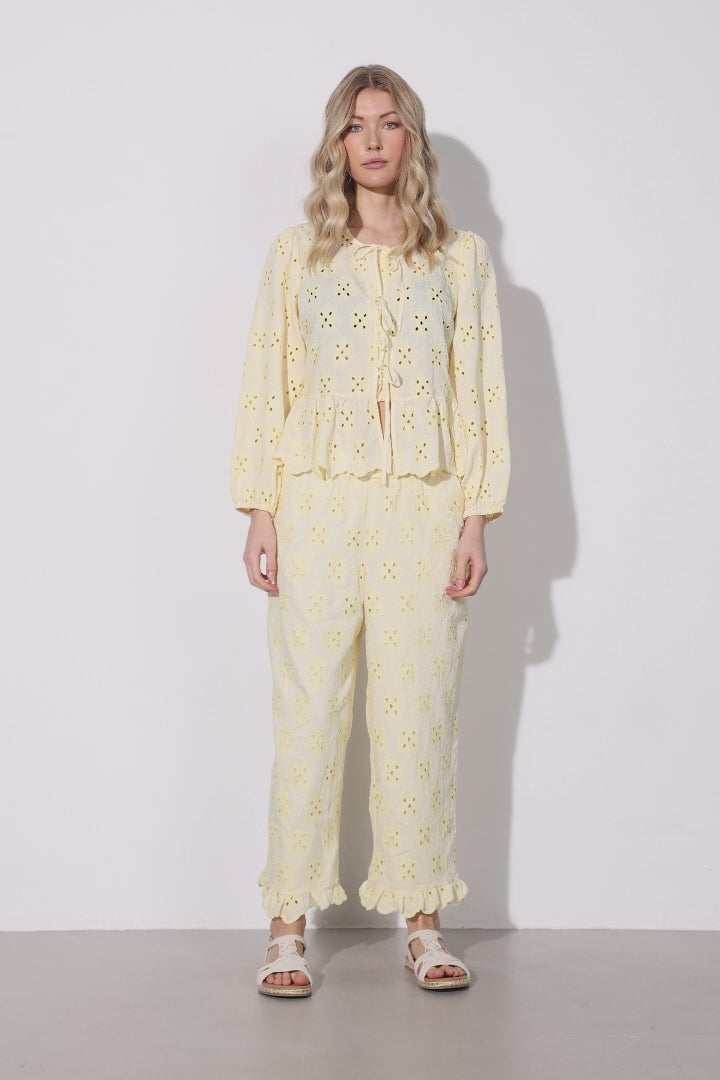 HUNKØN Vanya Trousers Trousers Soft Yellow
