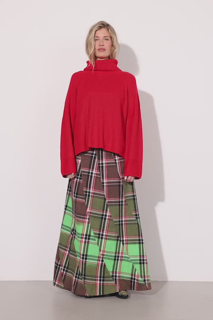 HUNKØN Jules Knit Blouse Blouses Red