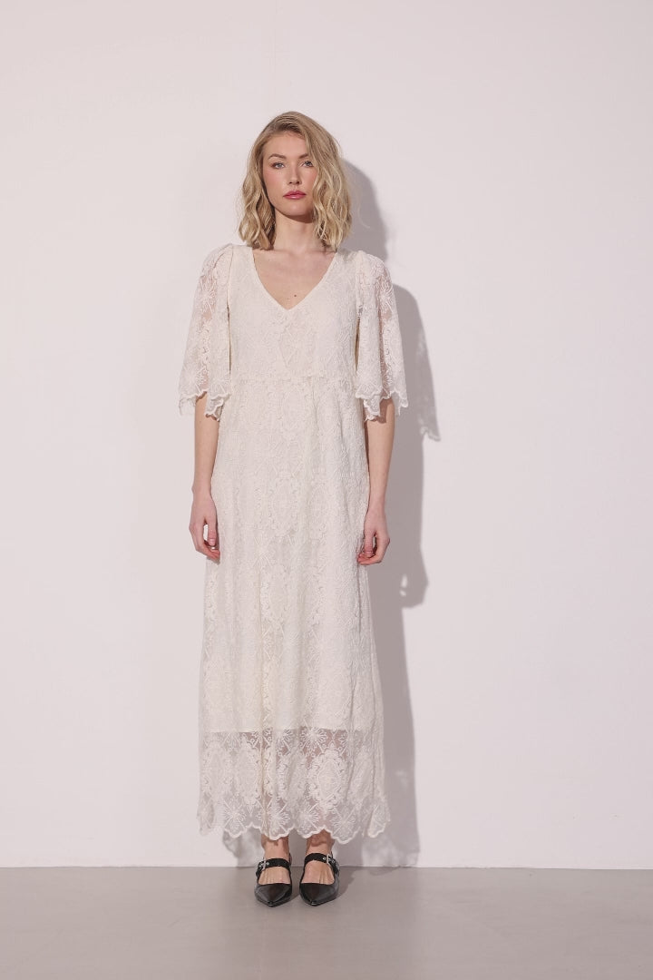 HUNKØN Lulu Lace Dress Dresses Cream Lace