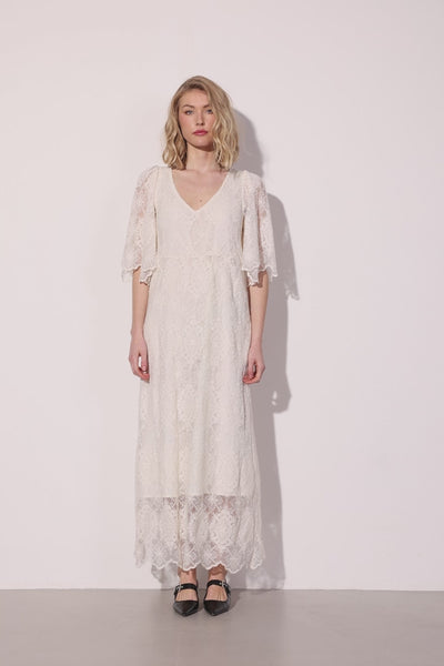 HUNKØN Lulu Lace Dress Dresses Cream Lace