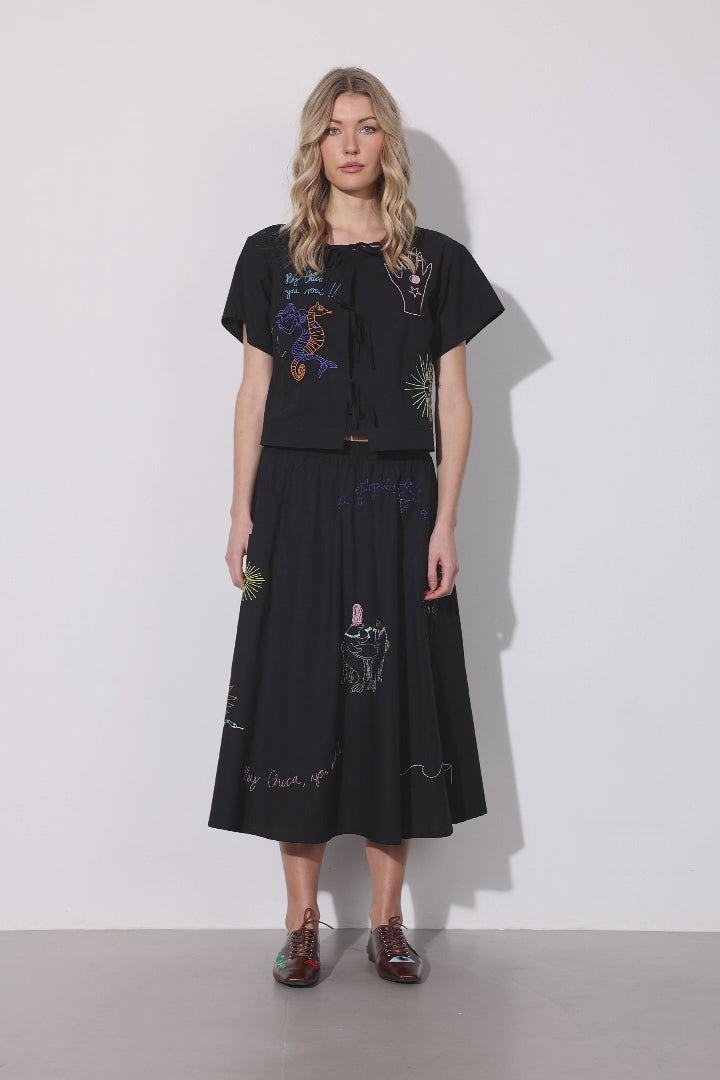 HUNKØN Nima Skirt Skirts Black