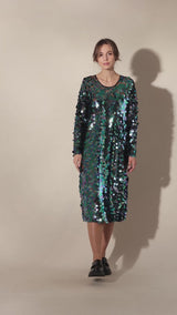 Raven Sequin dress - Black