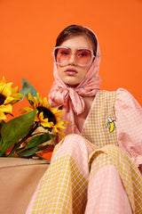 HUNKØN Bianca Dress Jackets Banana Checked