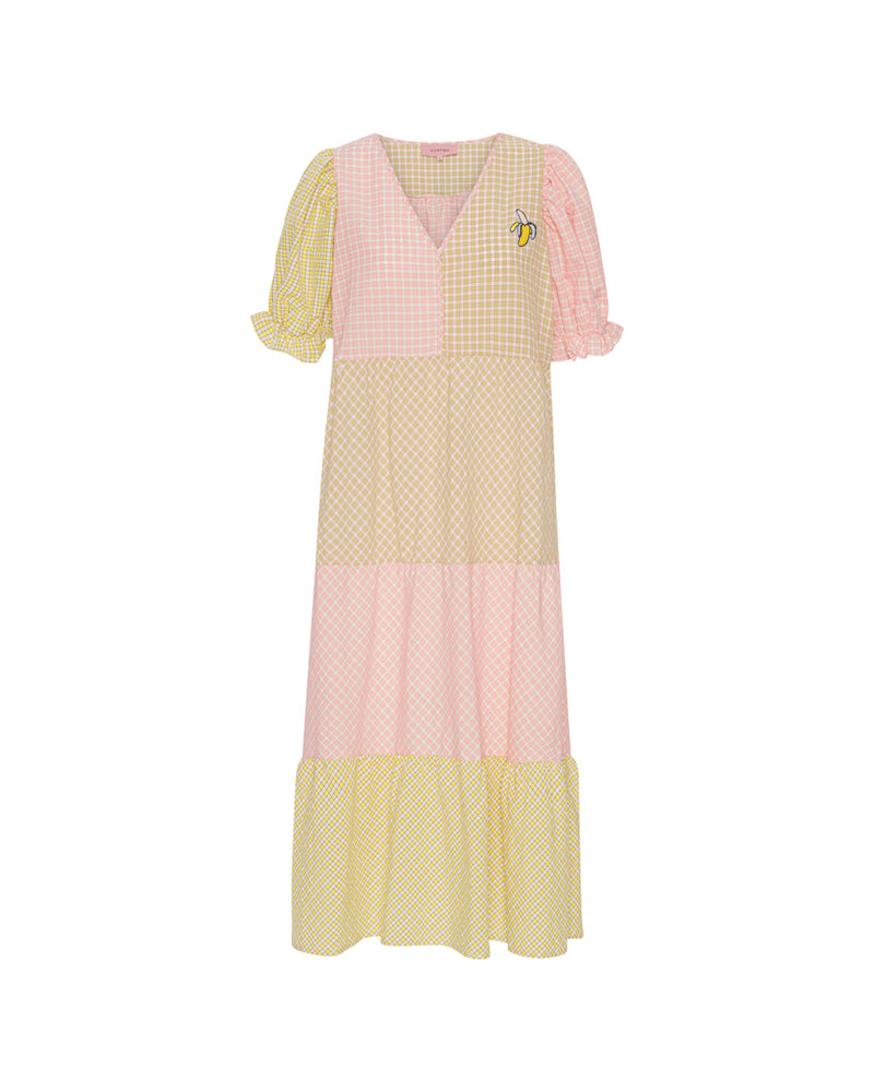 HUNKØN Bianca Dress Jackets Banana Checked