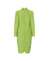 HUNKØN Cattia Wrinkle dress Dresses Apple Green Glitter