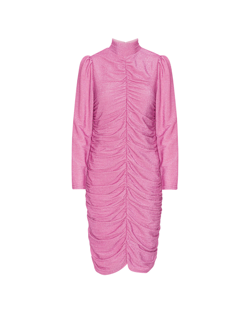 HUNKØN Cattia Wrinkle dress Dresses Soft Rose Glitter