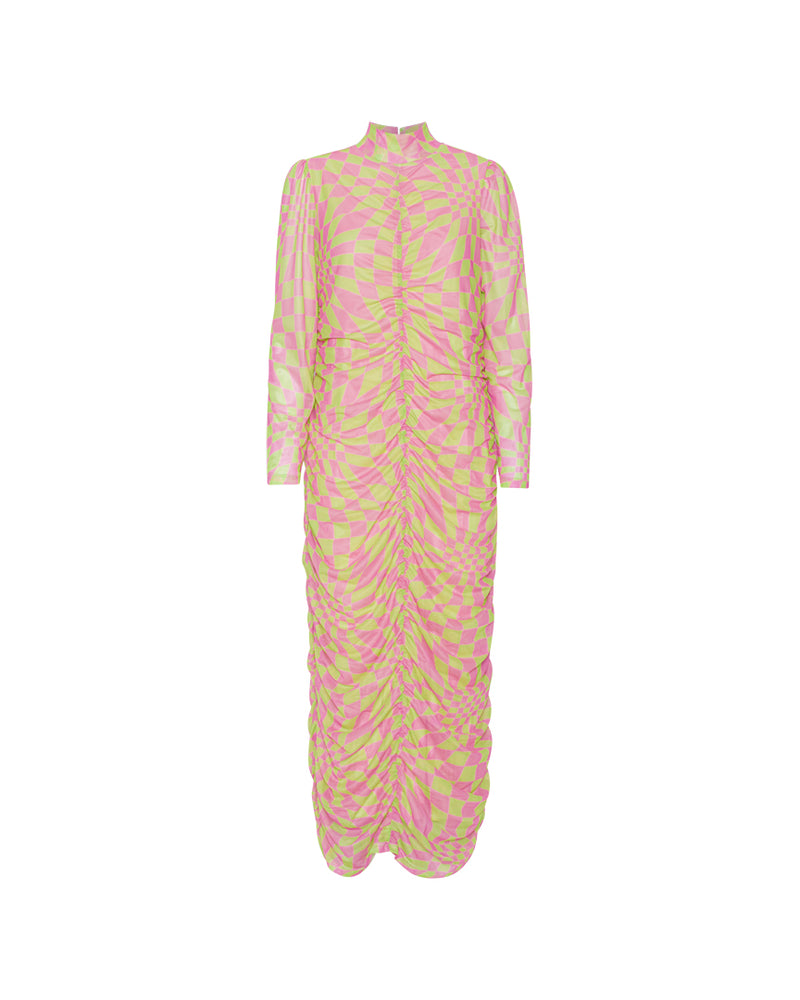 HUNKØN Colette Wrinkle Dress Dresses Rose Warp Speed Art Print