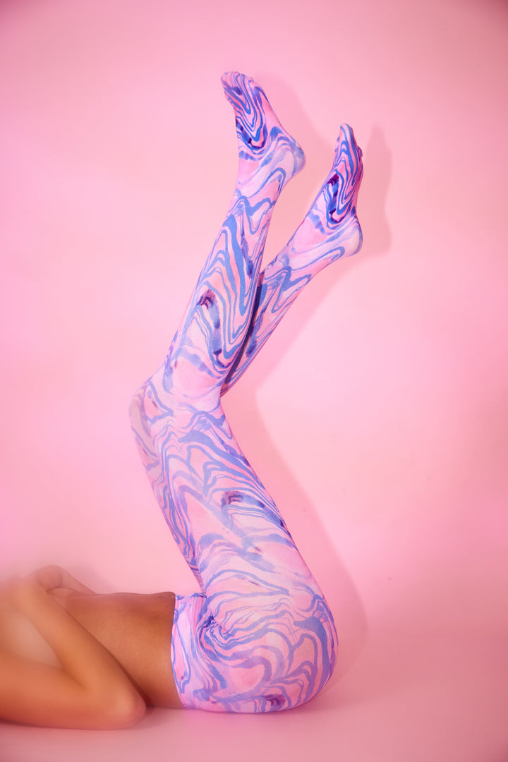 HUNKØN Stockings Accessories Pink Swirl Art Print